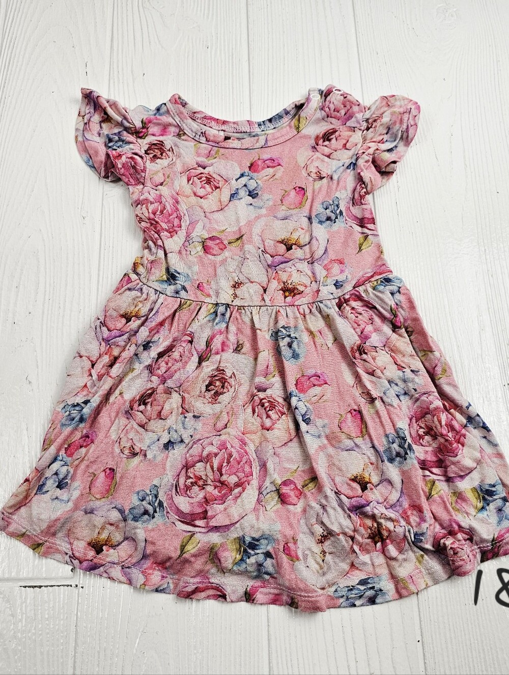 Milkmilk+Coco Floral Bamboo Twirl Bodysuit Dress 18-24 Month